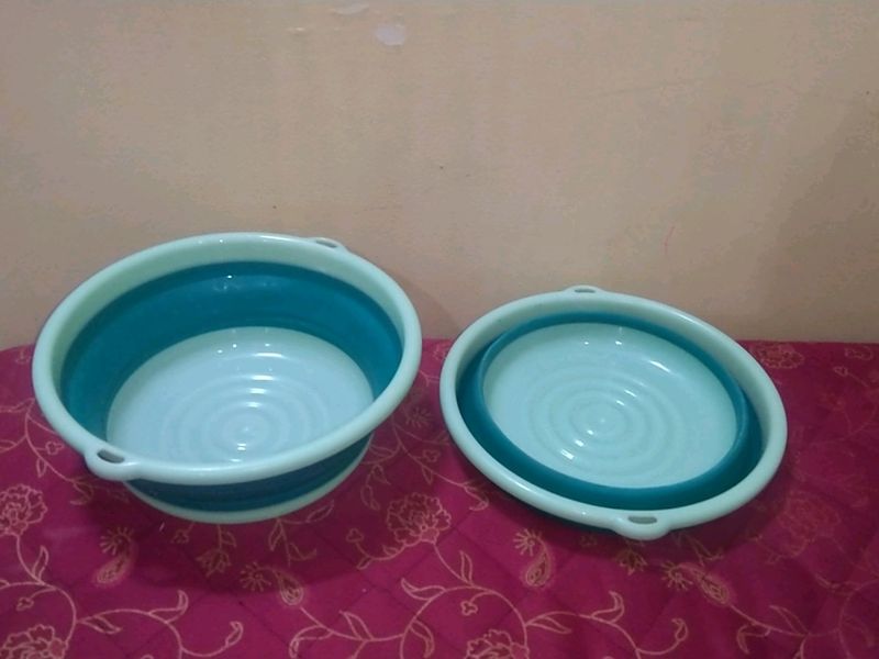 2 Small Folding Tubs