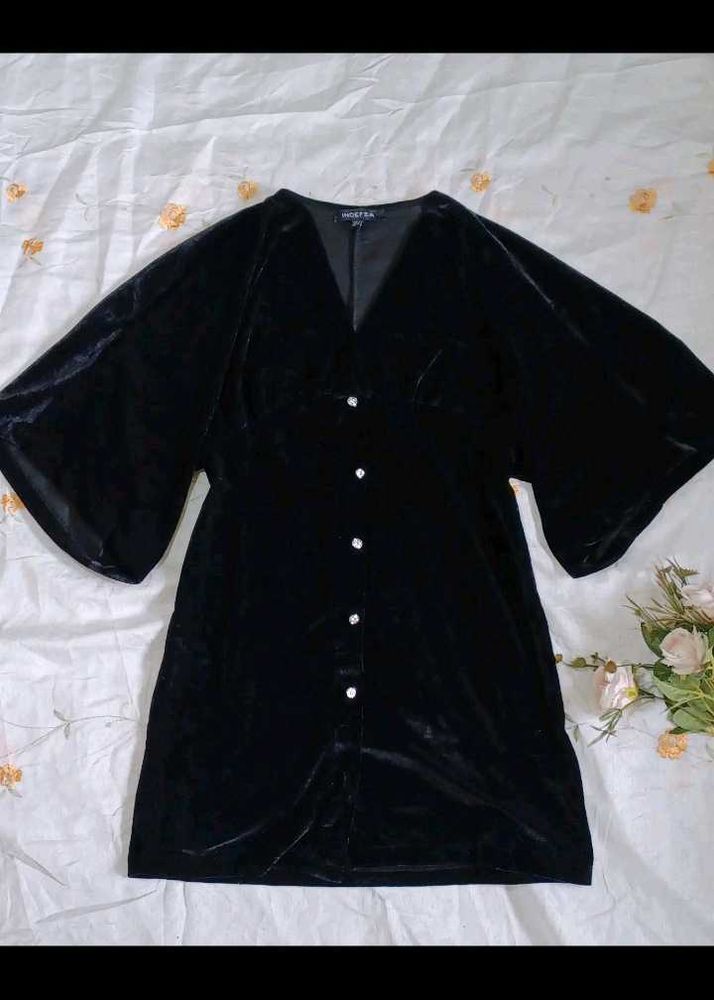 Black Velvet Mini Dress