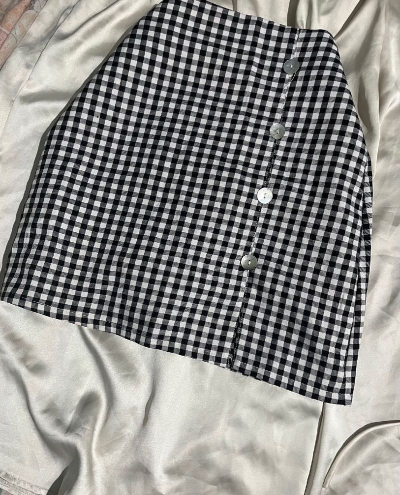 🖤Pinterest Inspired Checkered Black Skirt 🤍