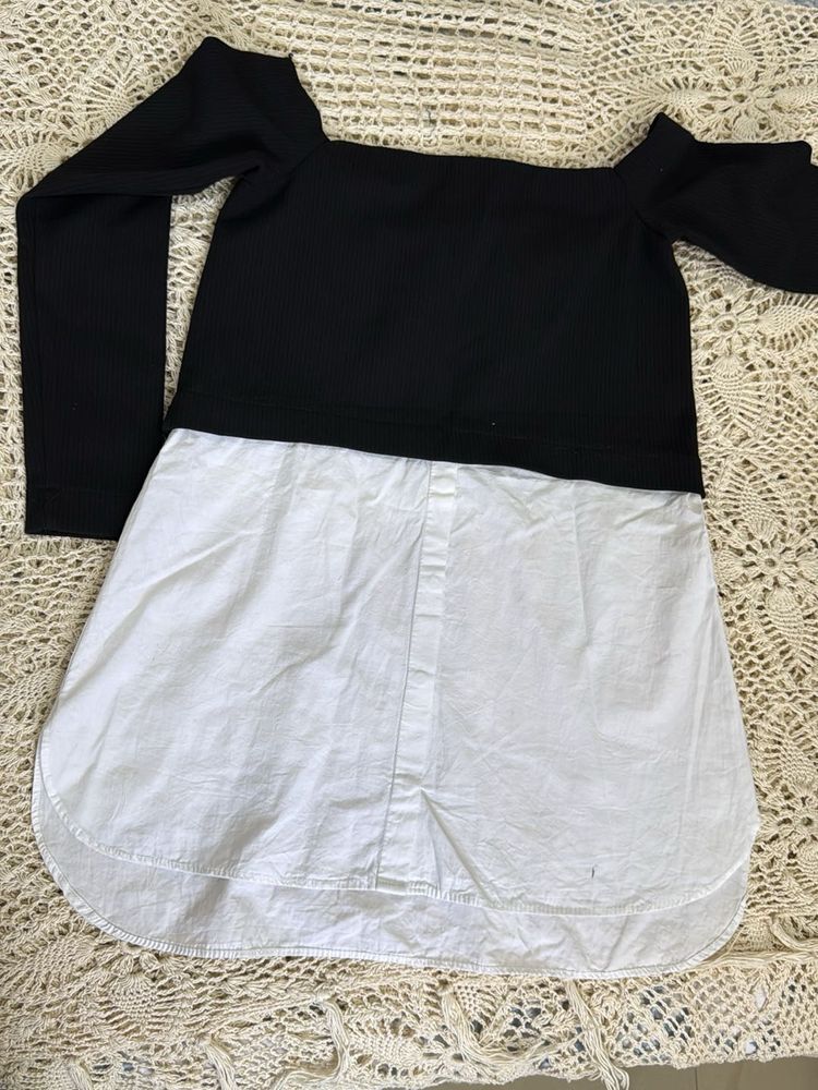 Black &amp; White Mini Dress