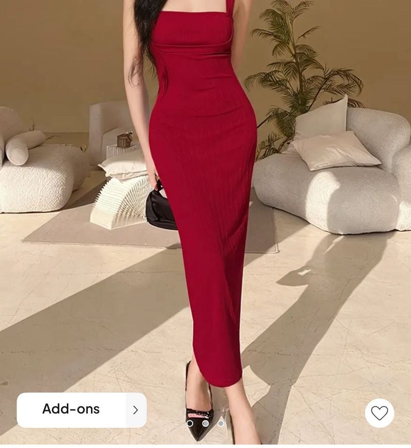 Red Bodycon Maxi Dress