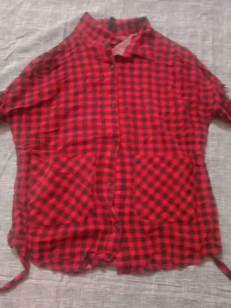Red &amp; Black Checkered Shirt