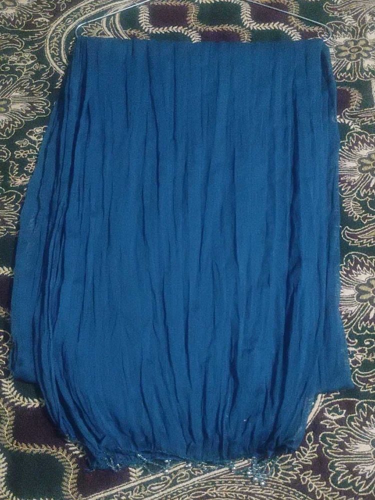 Teal Dupatta with Delicate Detailing