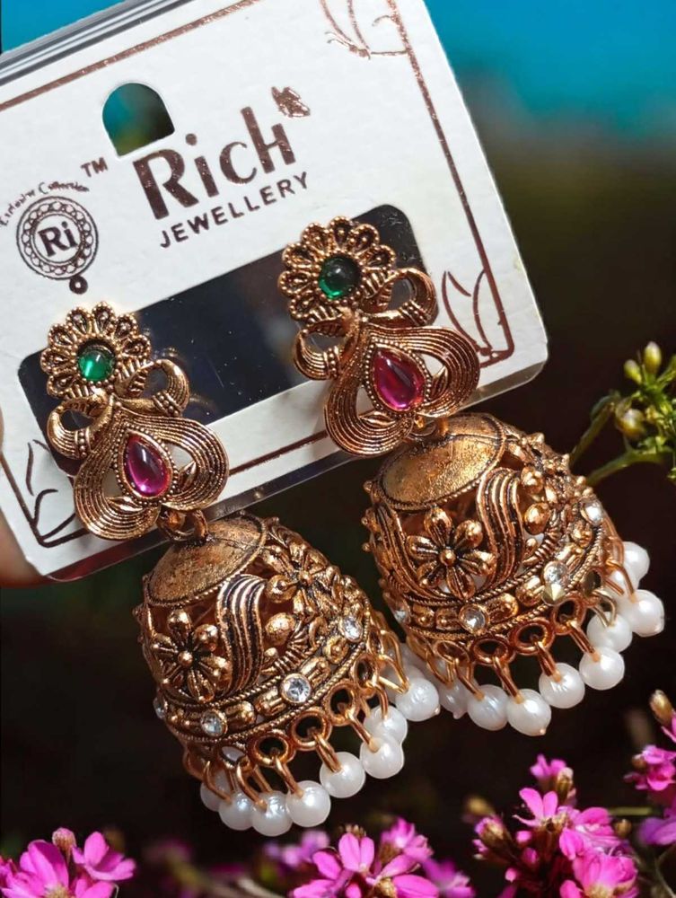 Auntic Rich Jewellery Jhumka Earrings.5  a