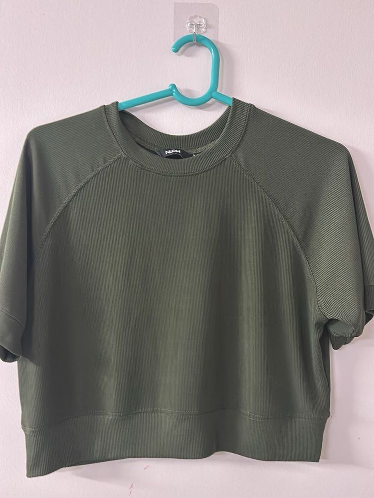 Olive Crop Top
