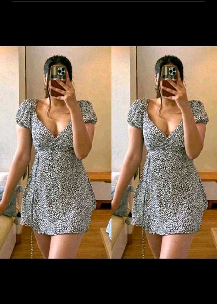 Floral Print Mini Dress pinteresty