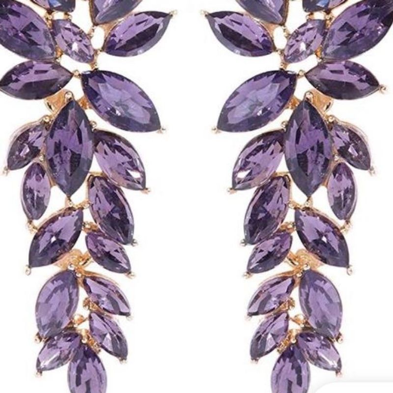 Purple Leaf Earrings
