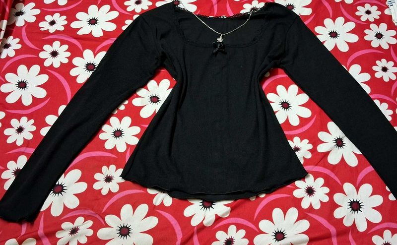 Black Y2k Top