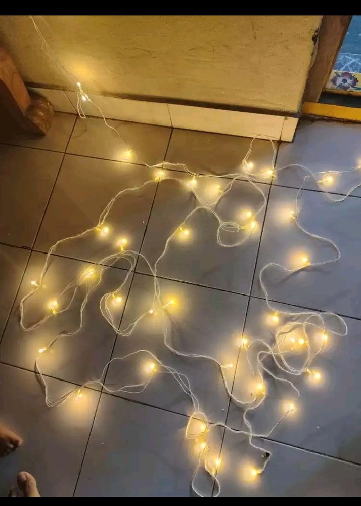 Yellow And White String Lights For Home Decoration