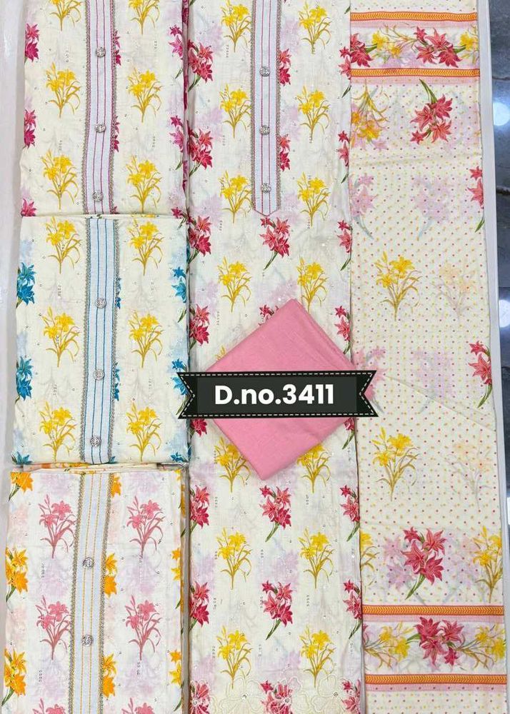 Floral Print Unstitched Salwar Suit
