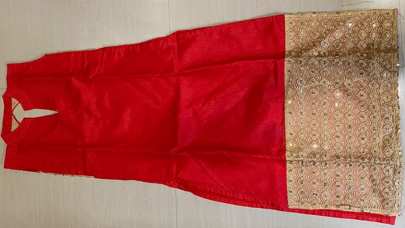 Red &amp; Gold long Kurta | Never used | brand new con