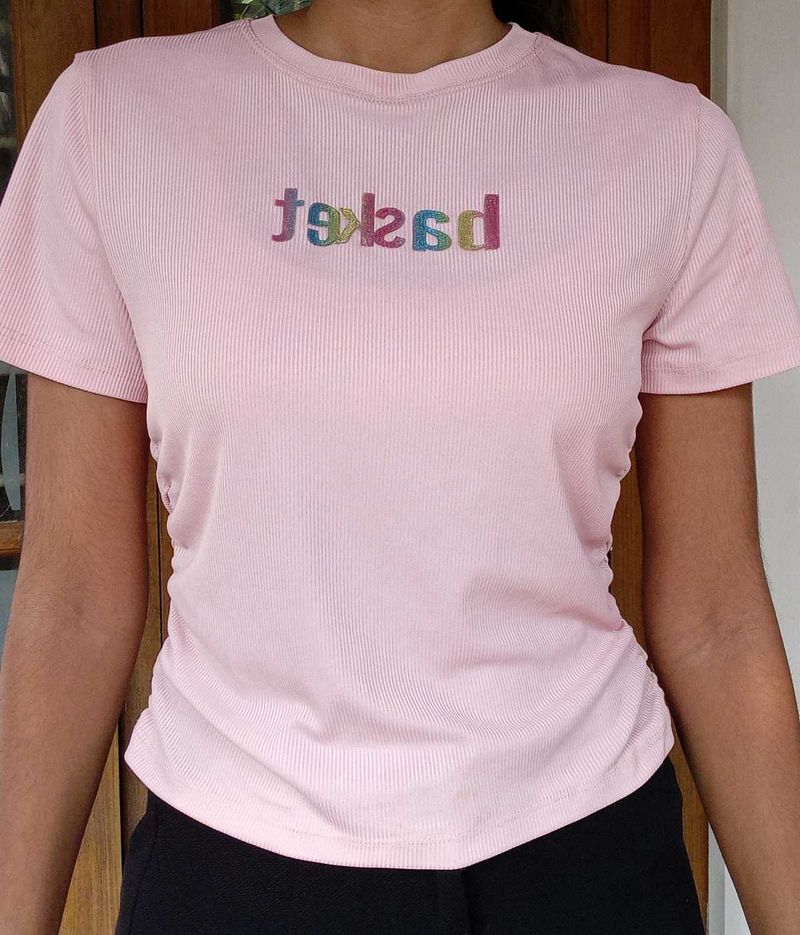 Pink 'Basket' Graphic Tee