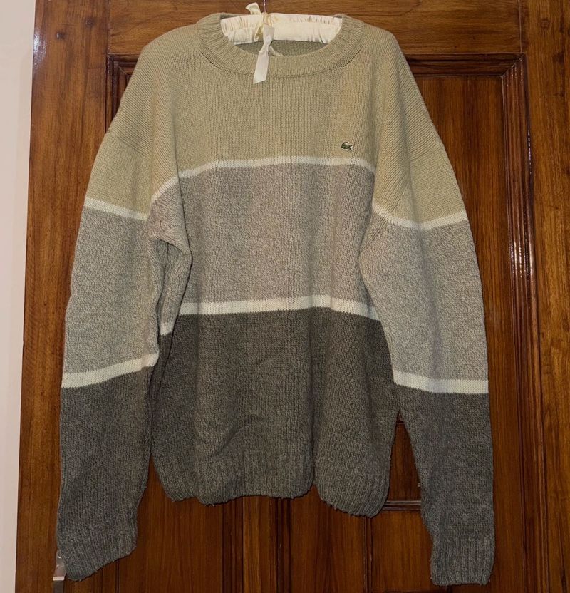 Lacoste Striped Knit Sweater