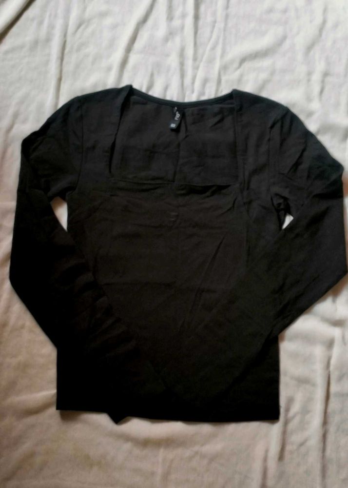 Black square neckTop