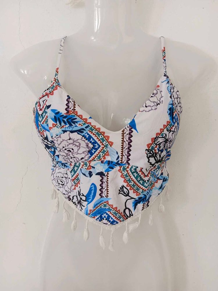 Floral Print Crop Top