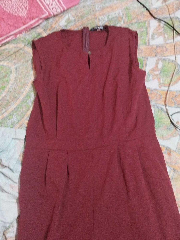 UpTownine Wine Colour jumpsuit