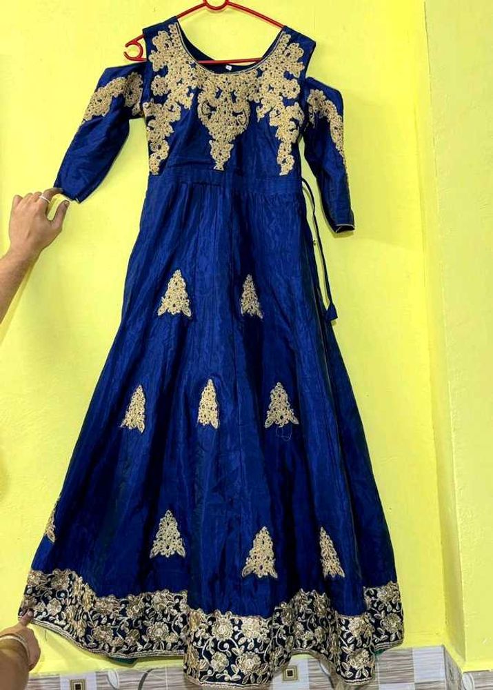 Elegant Blue Ethnic Gown