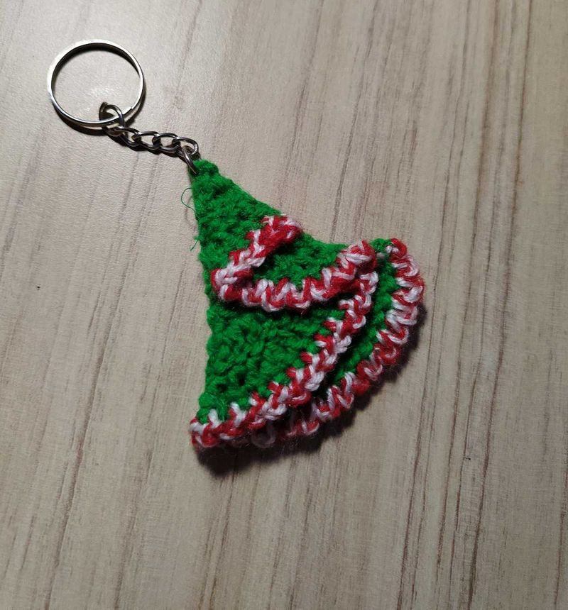 Crochet Christmas Tree Keychain