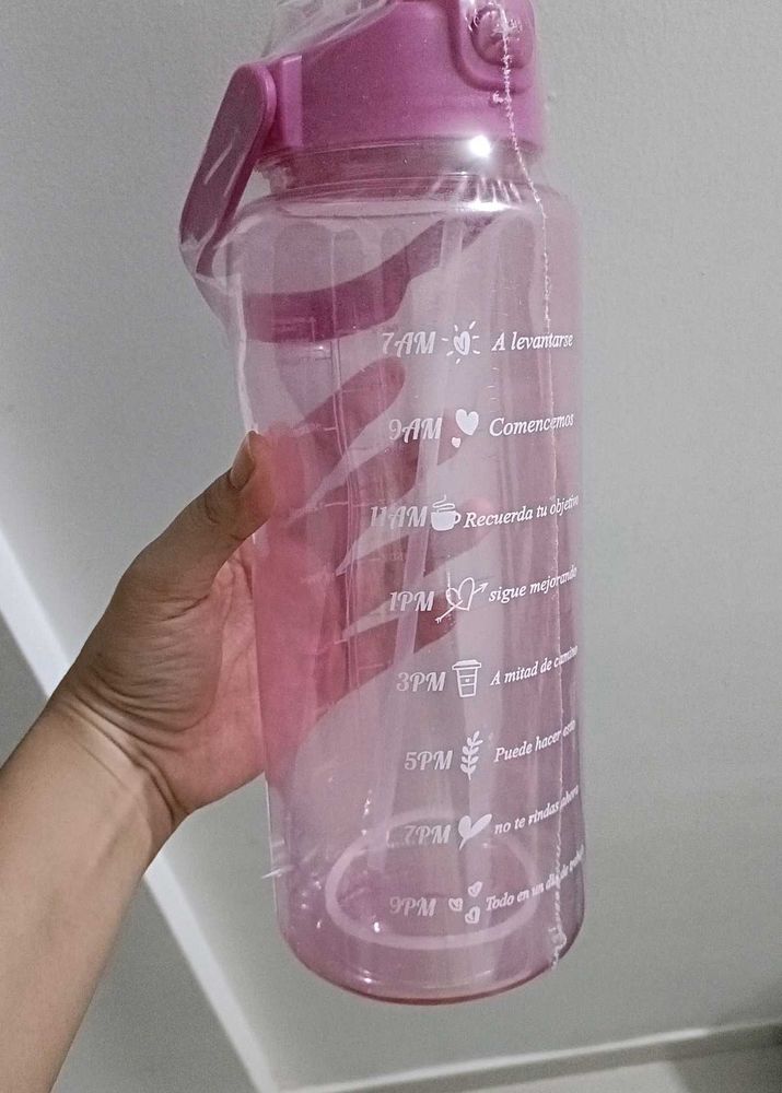 Pink Motivational Water Bottle