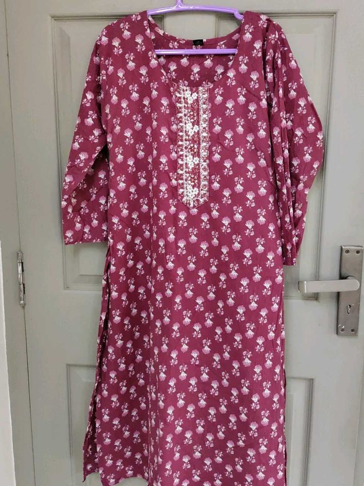 Pure Cotton Churidar Set With Bottom And Duppatta