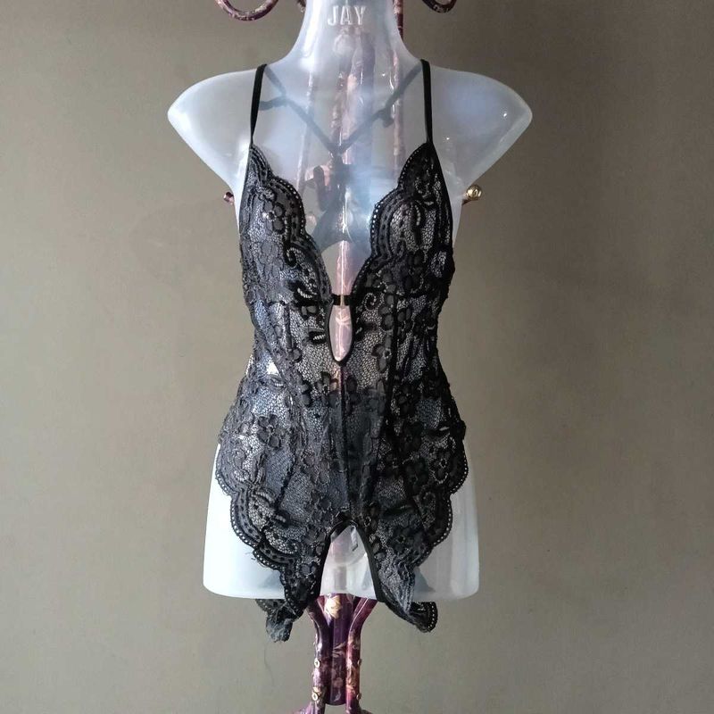 Black Lace Lingerie Bodysuit