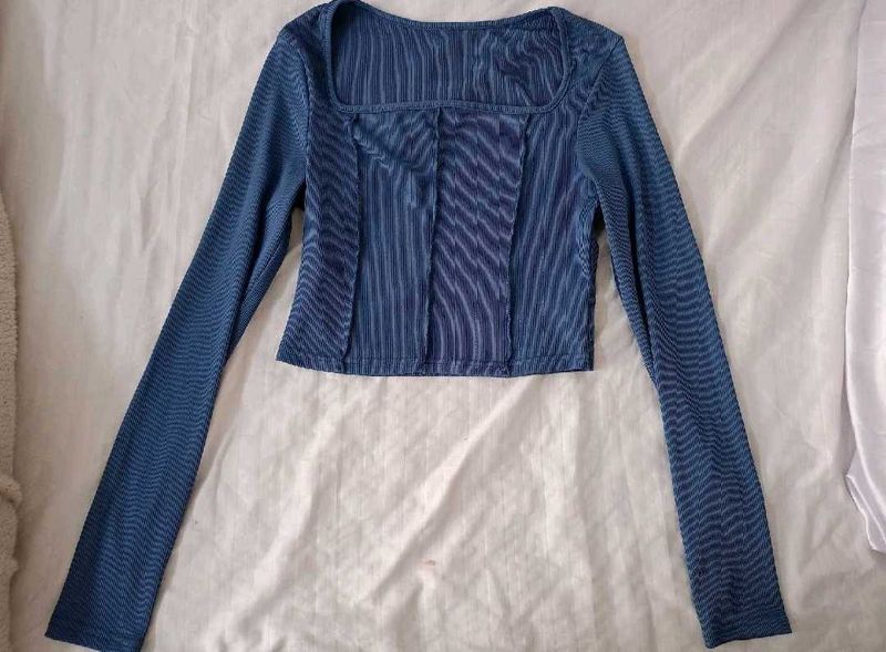 Blue Square Neck Urbanic Top