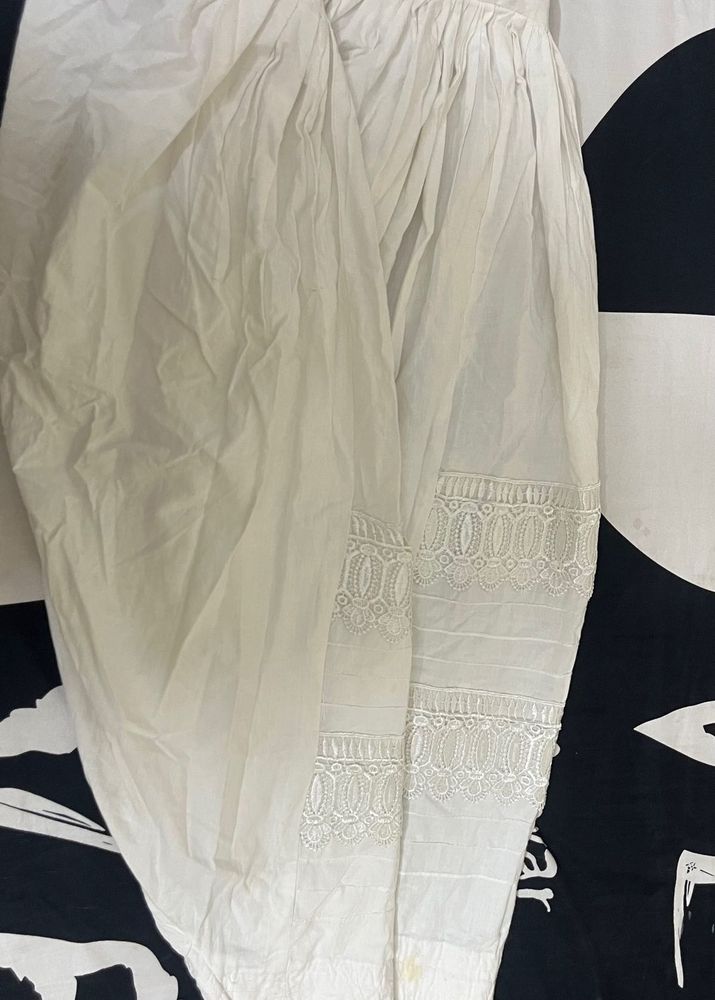 white patiala salwar