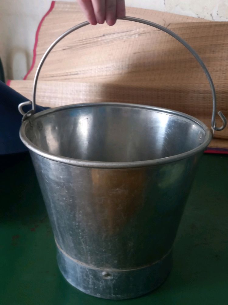 Steel Bucket (No Flaws(You Will Clean Or Polished