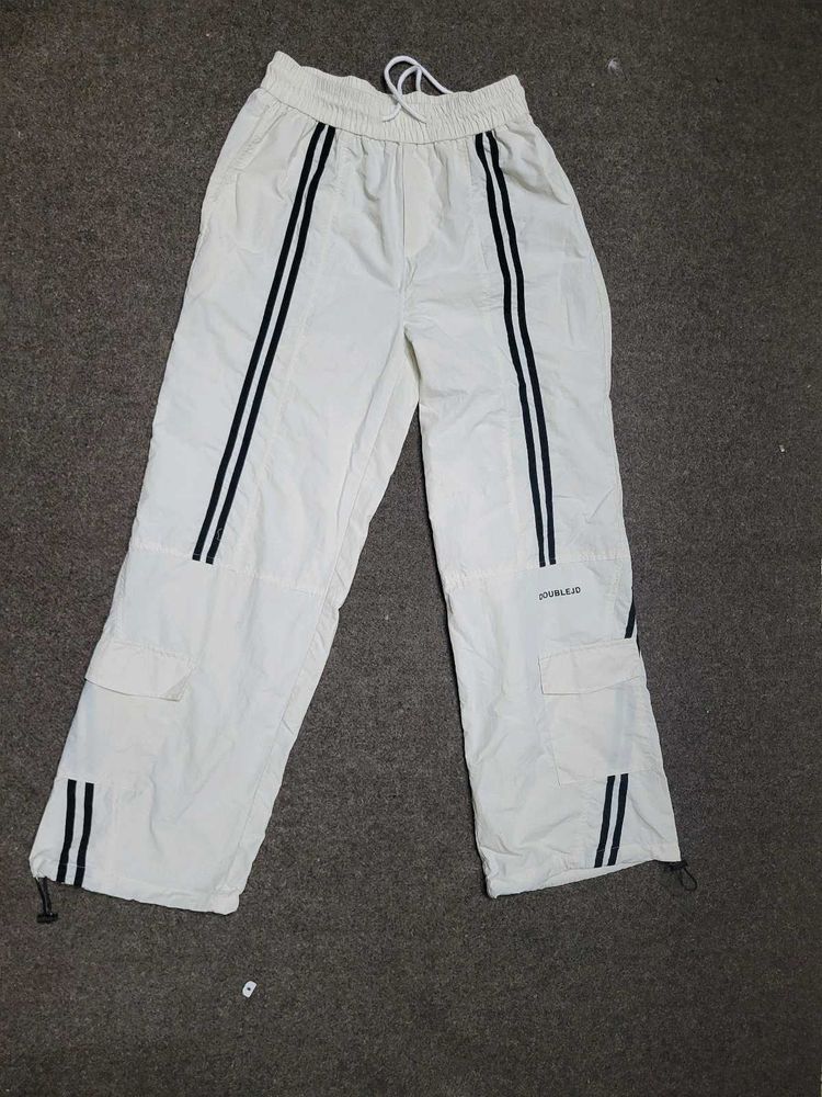 Doublejo White Track Pants
