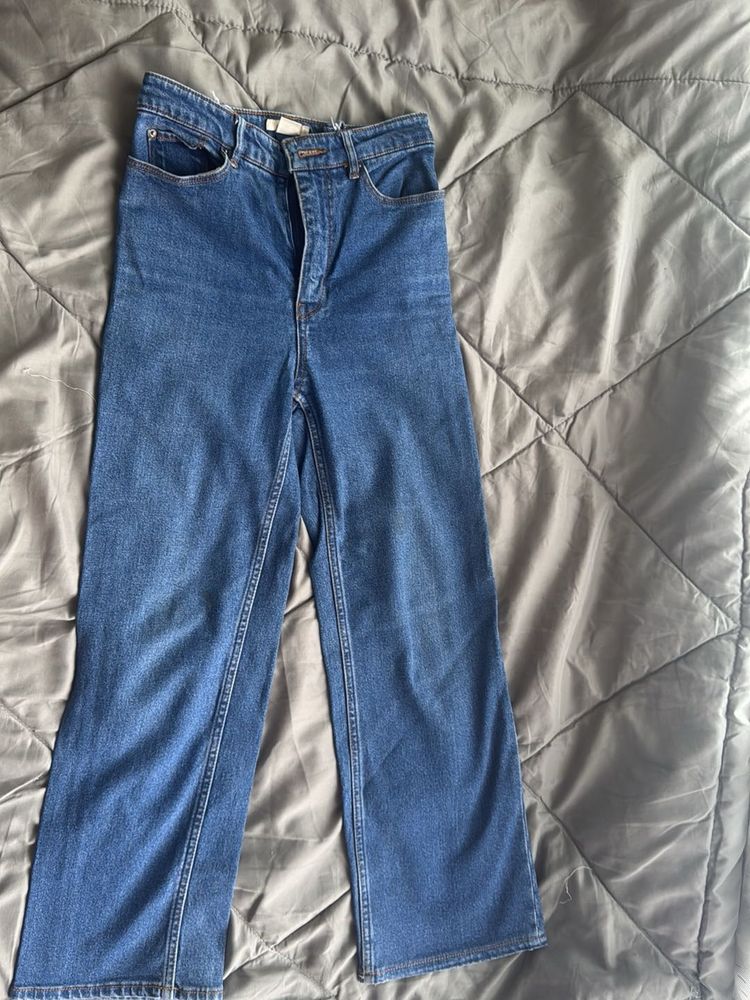 Blue Wide Leg Jeans