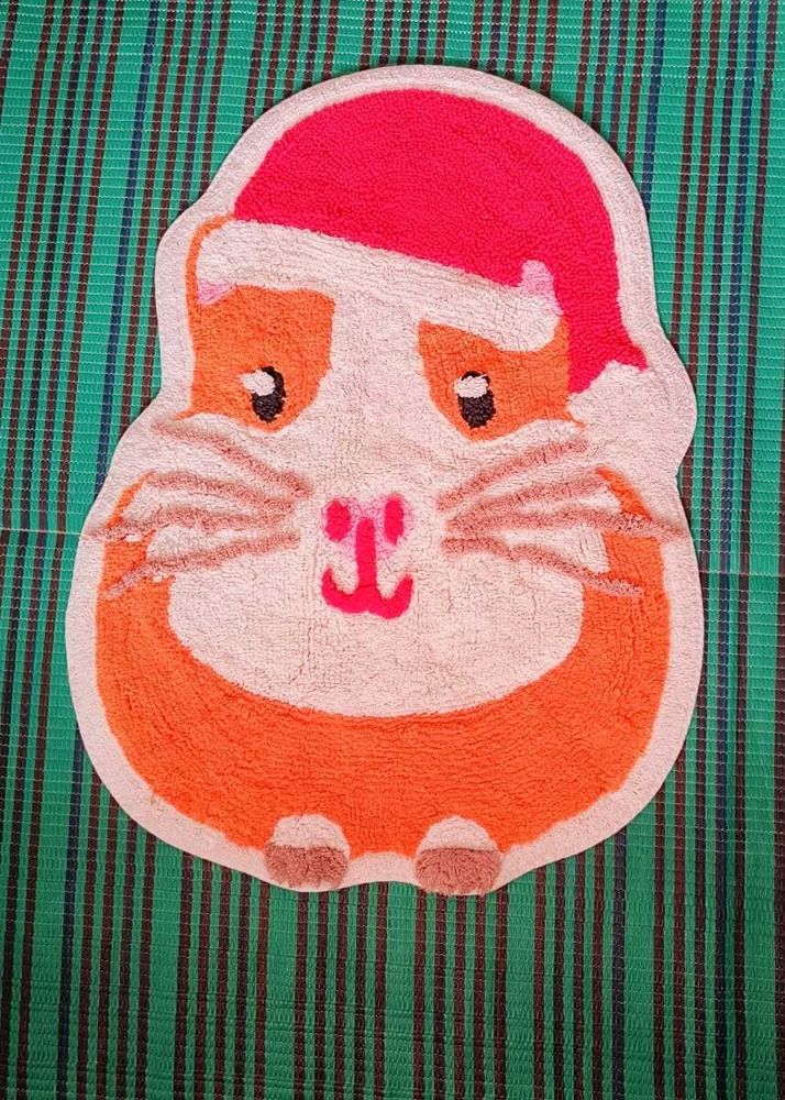 Festive Guinea Pig Bath Mat