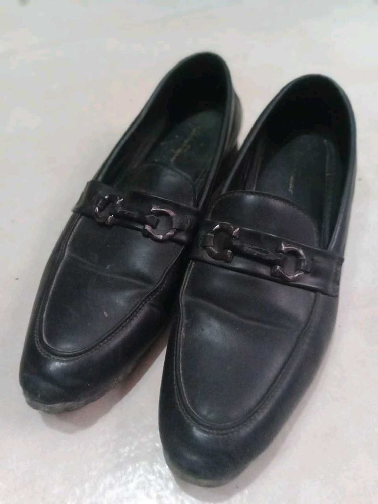 Black Leather Loafers