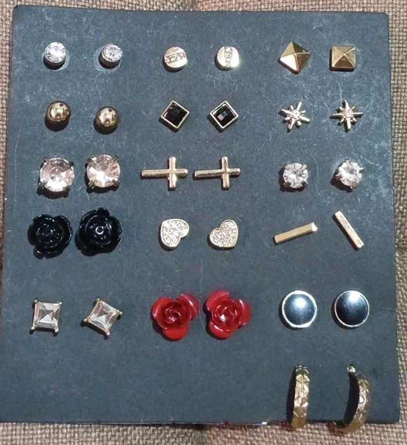 Walmart 16 Earring Stud Set