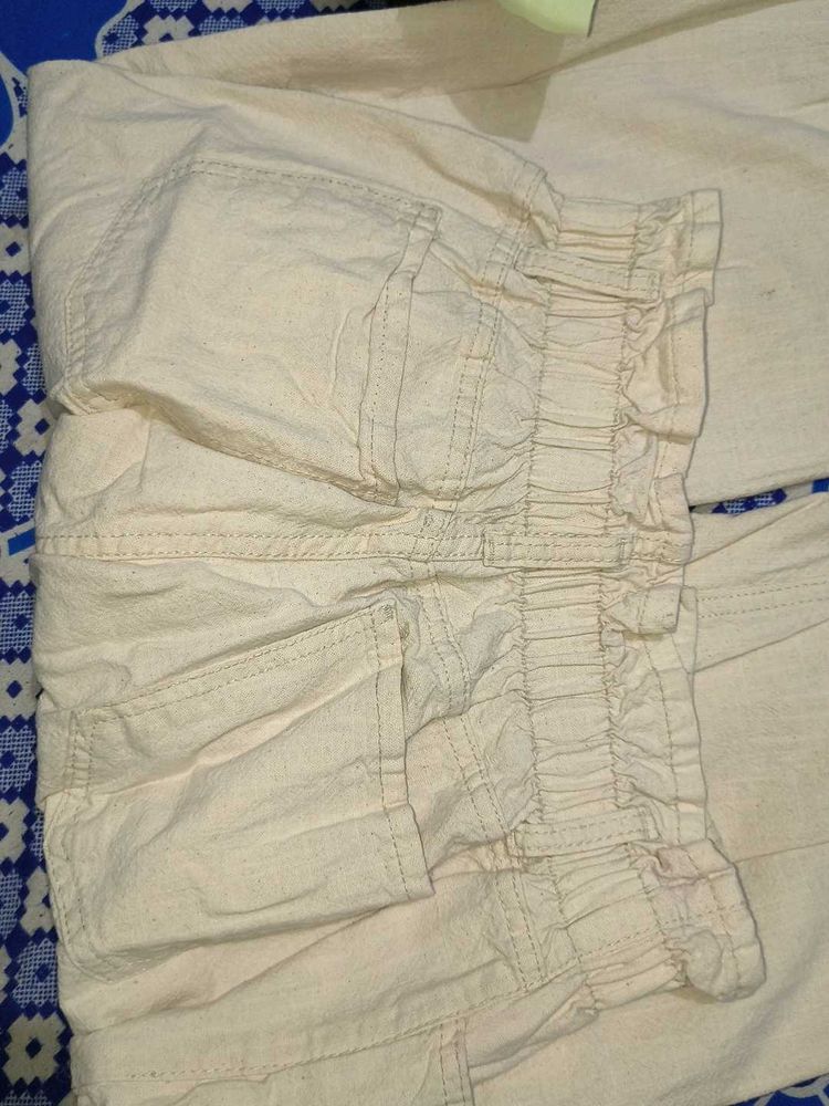 Beige Casual Boyfriend Pant