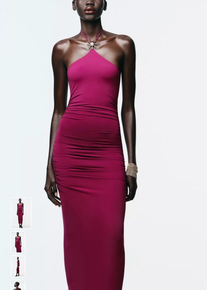 ZARA Magenta Bodycon Dress