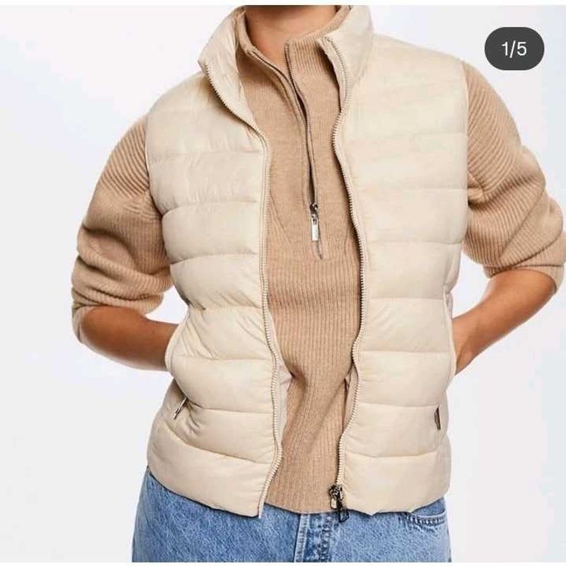 Original Mango Beige Padded Jacket