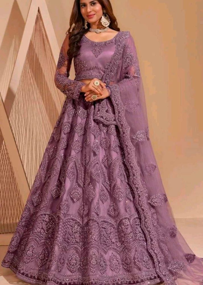 Elegant Lavender Lehenga Choli Set
