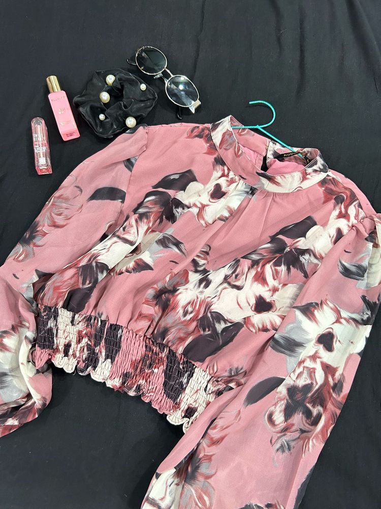 Floral Print Long Sleeve Top