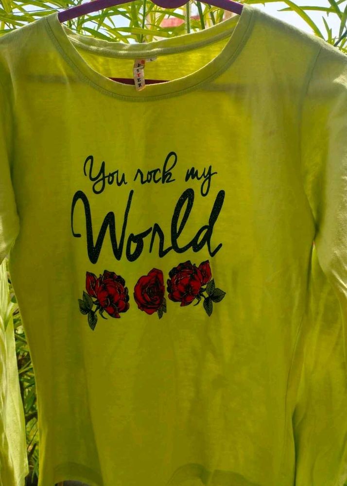 Green &#39;You Rock My World&#39; T-Shirt