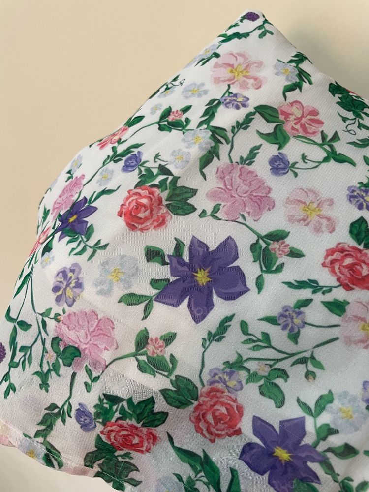 White Floral Print Beautiful Dress 👗