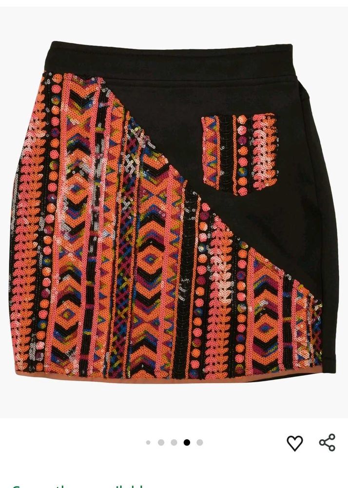 Funky Patterned Mini Skirt