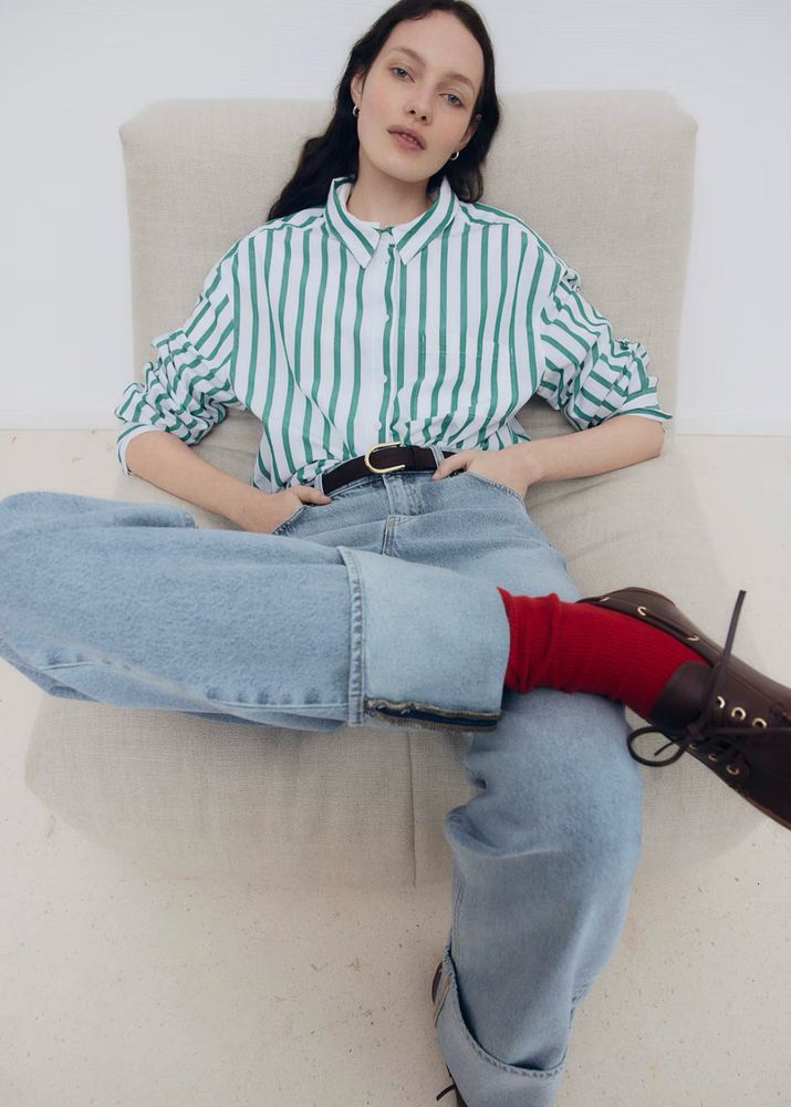 straight turn up jeans