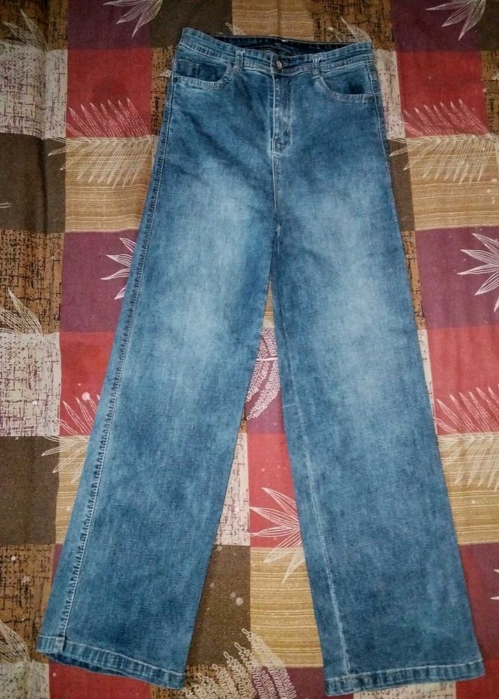 Wide Leg Denim Jeans