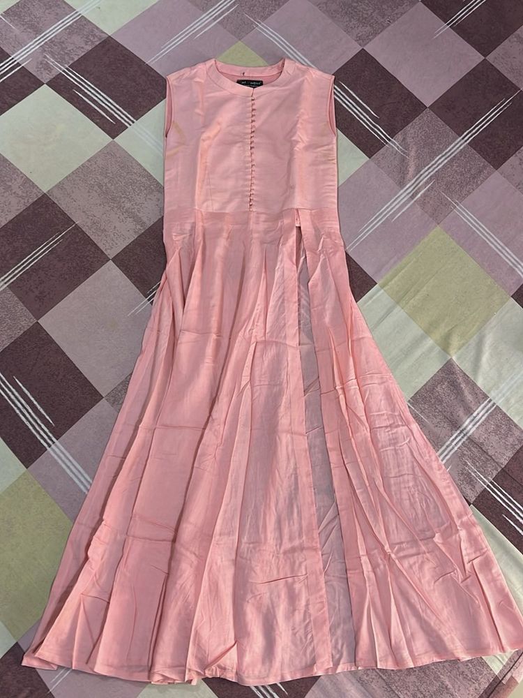 Pink Sleeveless Maxi Dress