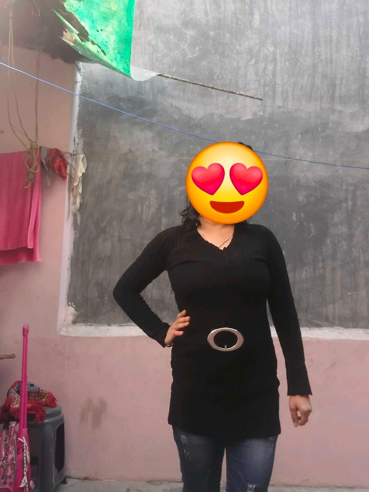 Elegant Black Tunic Top