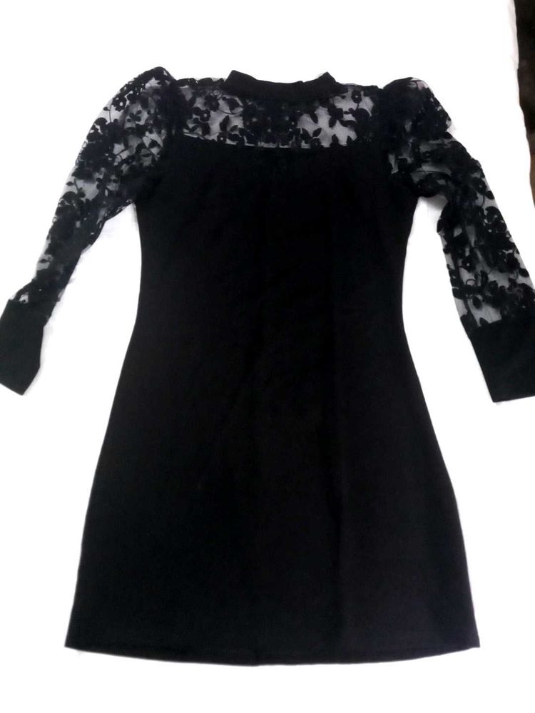 Black Net Dress For Party