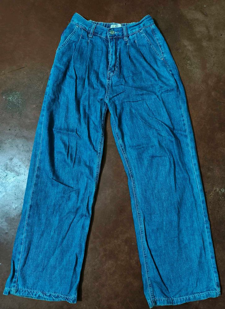 Wide Leg Denim Jeans