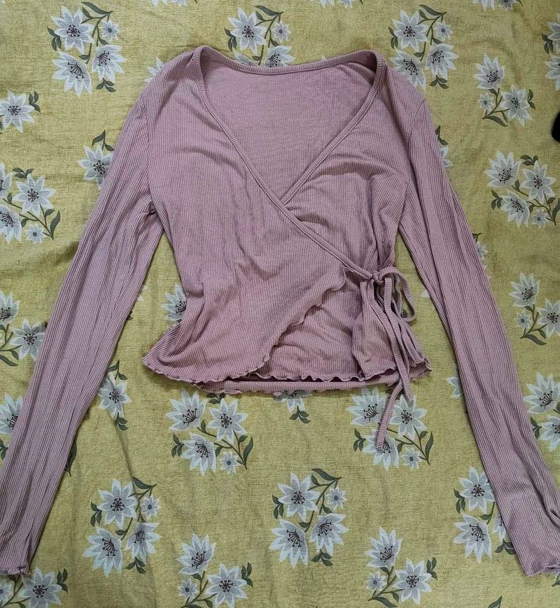 Cute Wrap Top - Long Sleeve