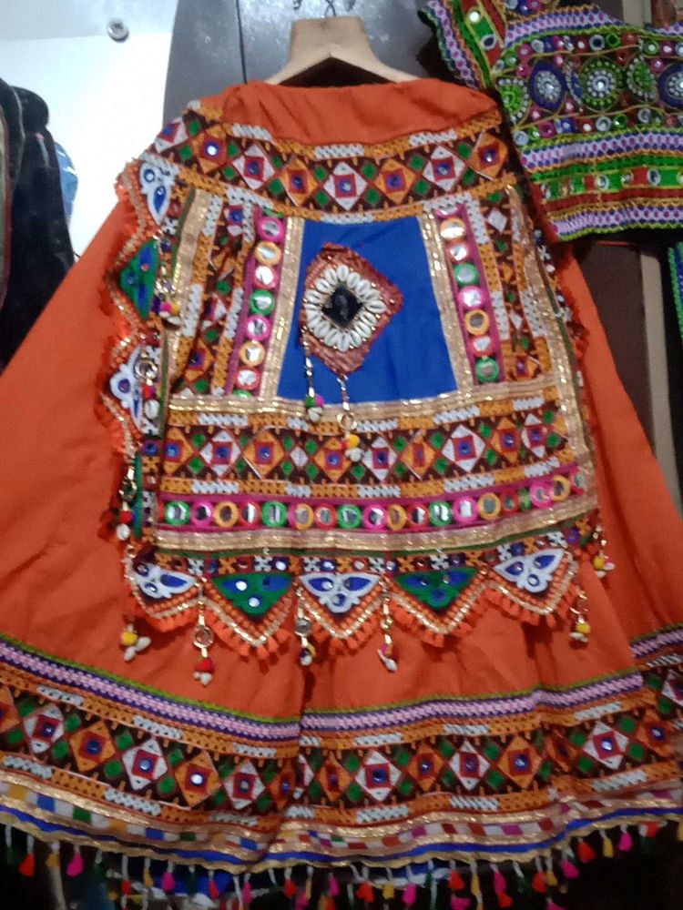 Orenge Multy Garba Choli