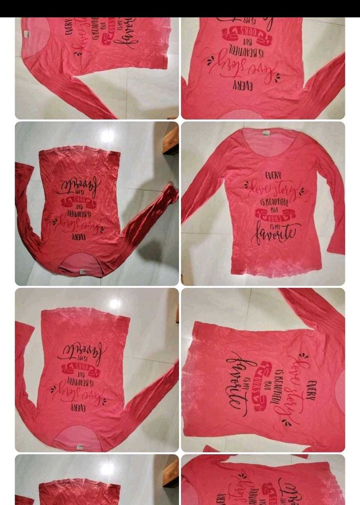 Cute Graphic Print Long Sleeve Tops